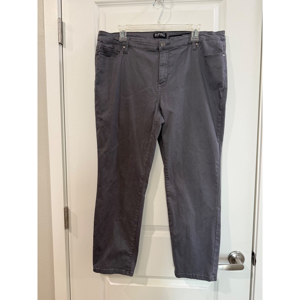Buffalo David Bitton Daily Mid-Rise Stretch Skinny Ankle Grazer Grey Pants 16/36